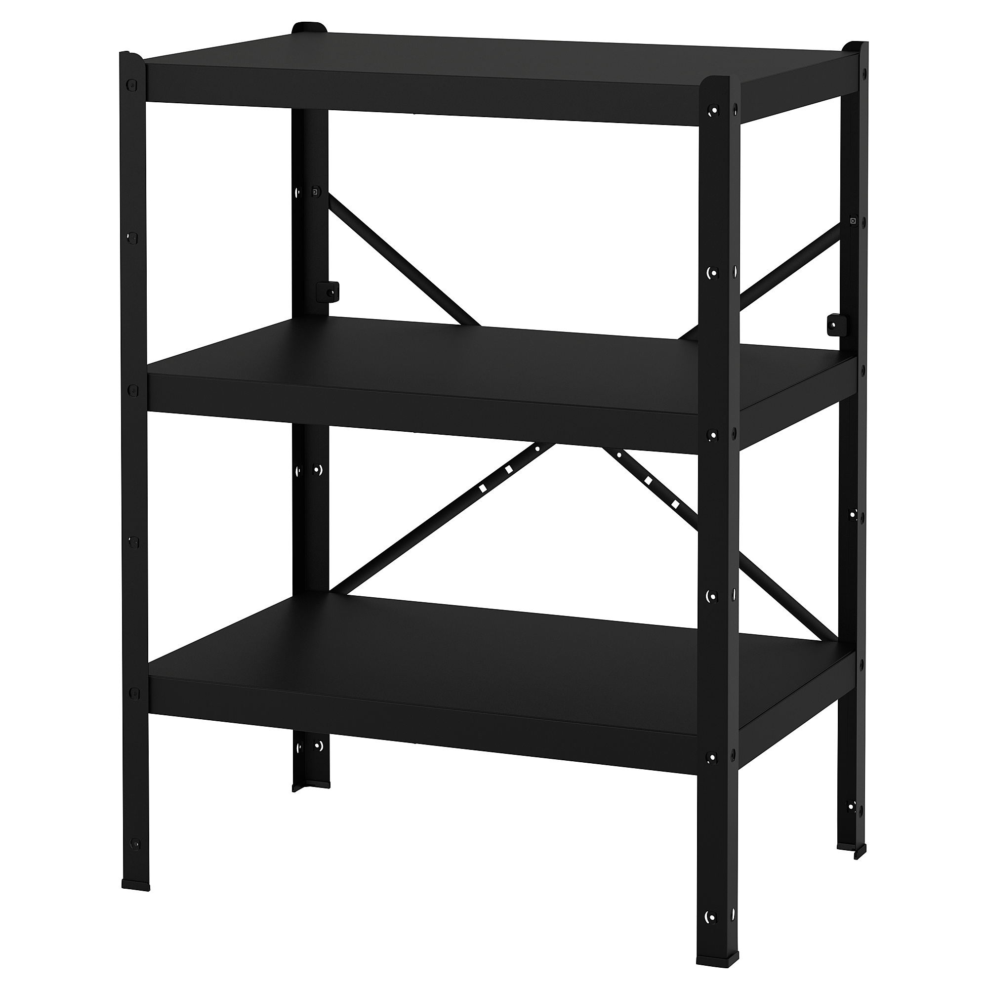 BROR - 1 section/shelves, black, 85x55x110 cm | IKEA Hong Kong and