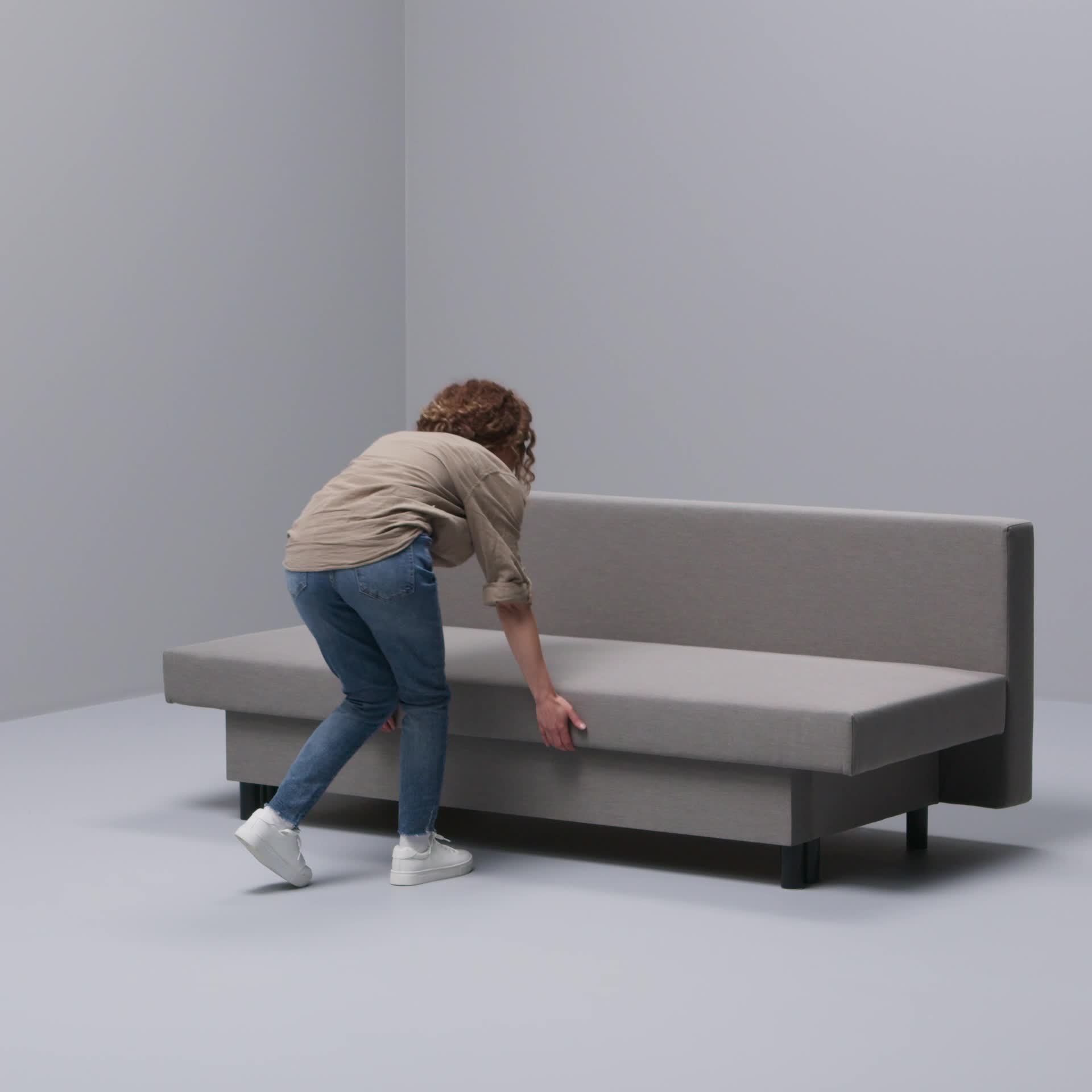 ÄLVDALEN - 3-seat sofa-bed, Knisa dark grey | IKEA Hong Kong and Macau