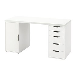 静岡市引取可 IKEA LAGKAPTEN ALEX & EKEDALENセット ALEX/LAGKAPTEN - desk, white, 140x60 cm | IKEA Hong Kong and Macau