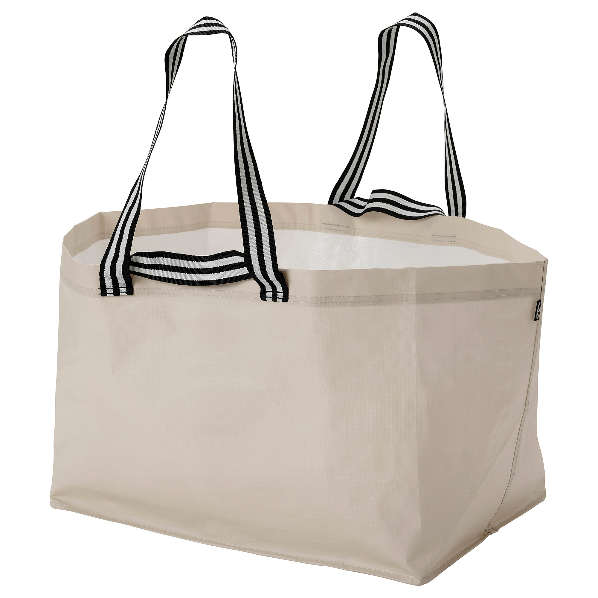 GÖRSNYGG - carrier bag, large, light beige, 57x37x39 cm/71 l