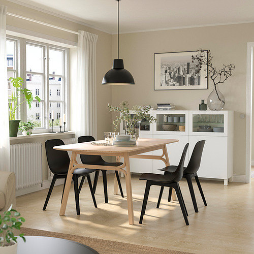 ODGER/VOXLÖV table and 4 chairs