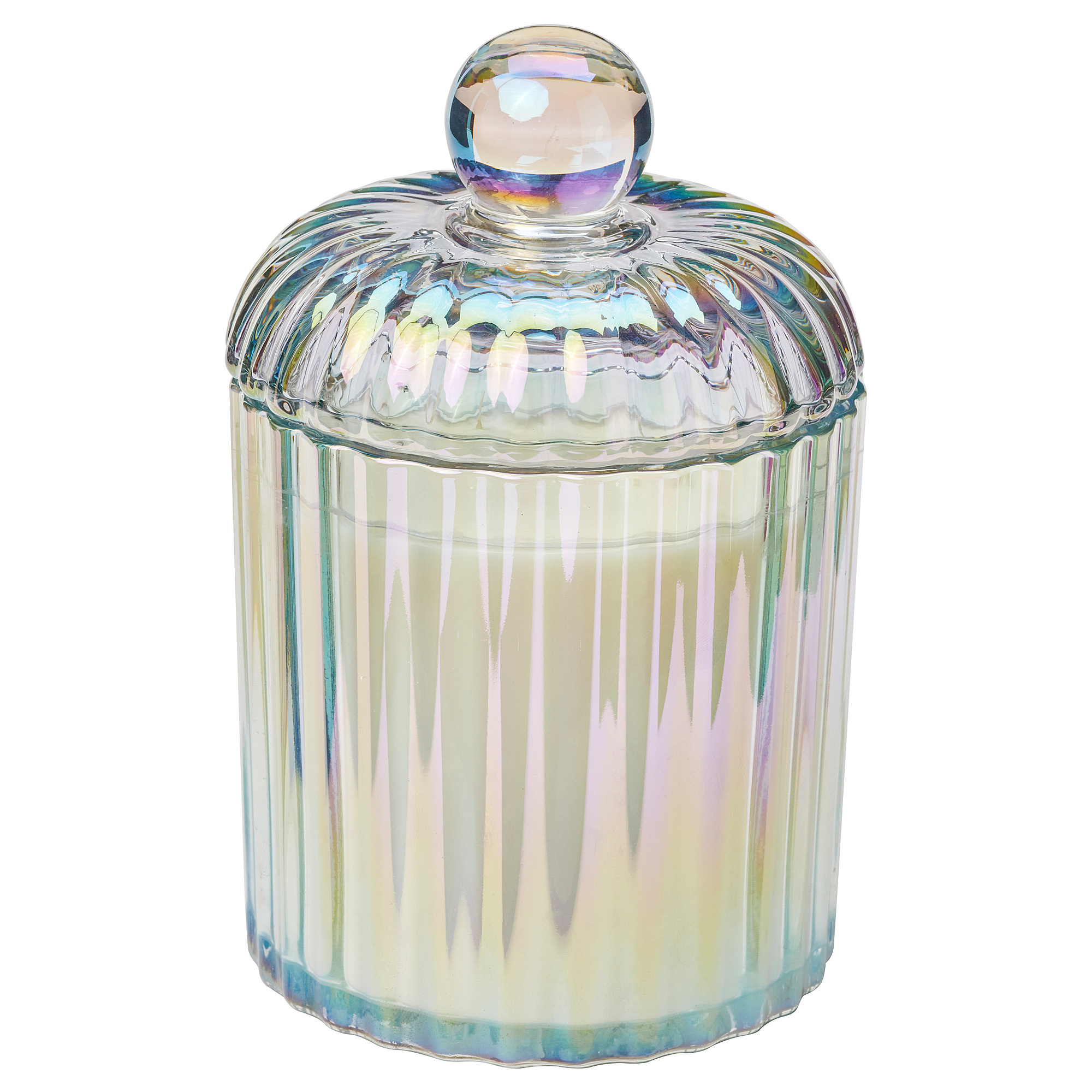 RÄFFELBJÖRK scented candle/glass w lid/2 wicks