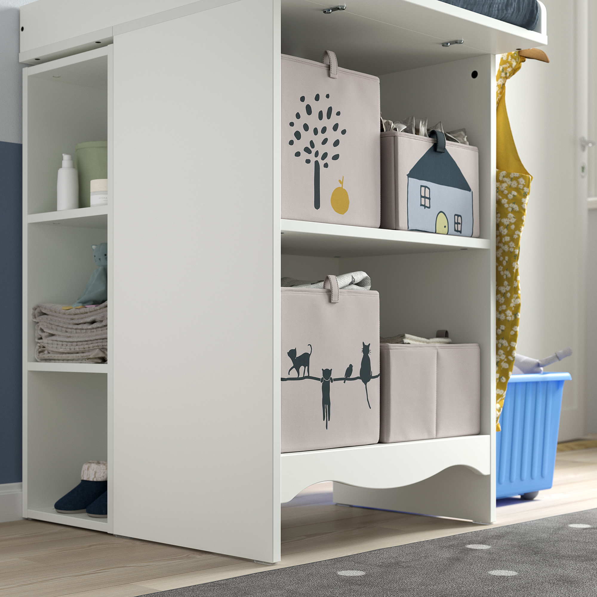 SMÅGÖRA changing tbl/bookshelf w 1 shlf ut