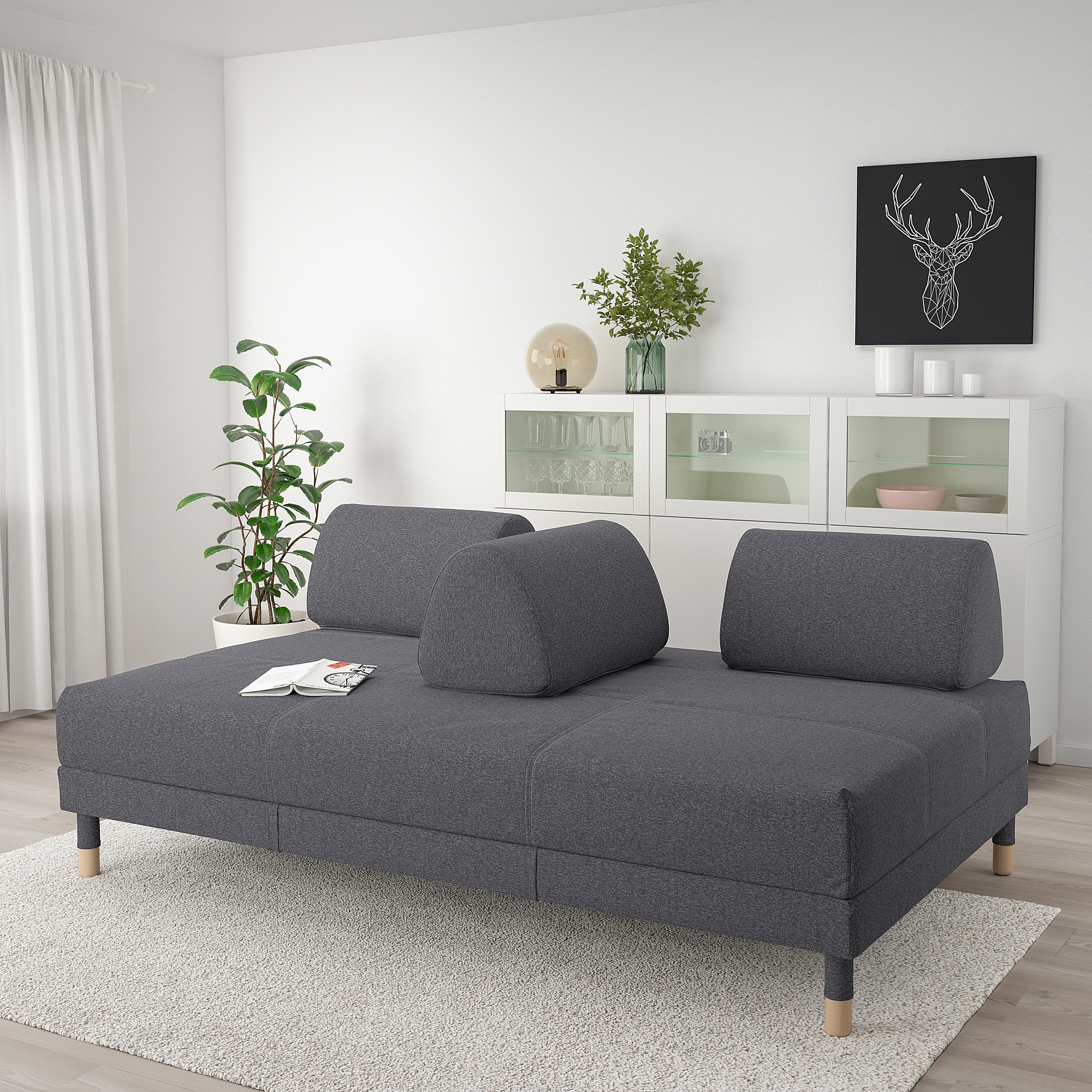 FLOTTEBO cover sofabed, Gunnared medium grey IKEA Hong Kong and Macau