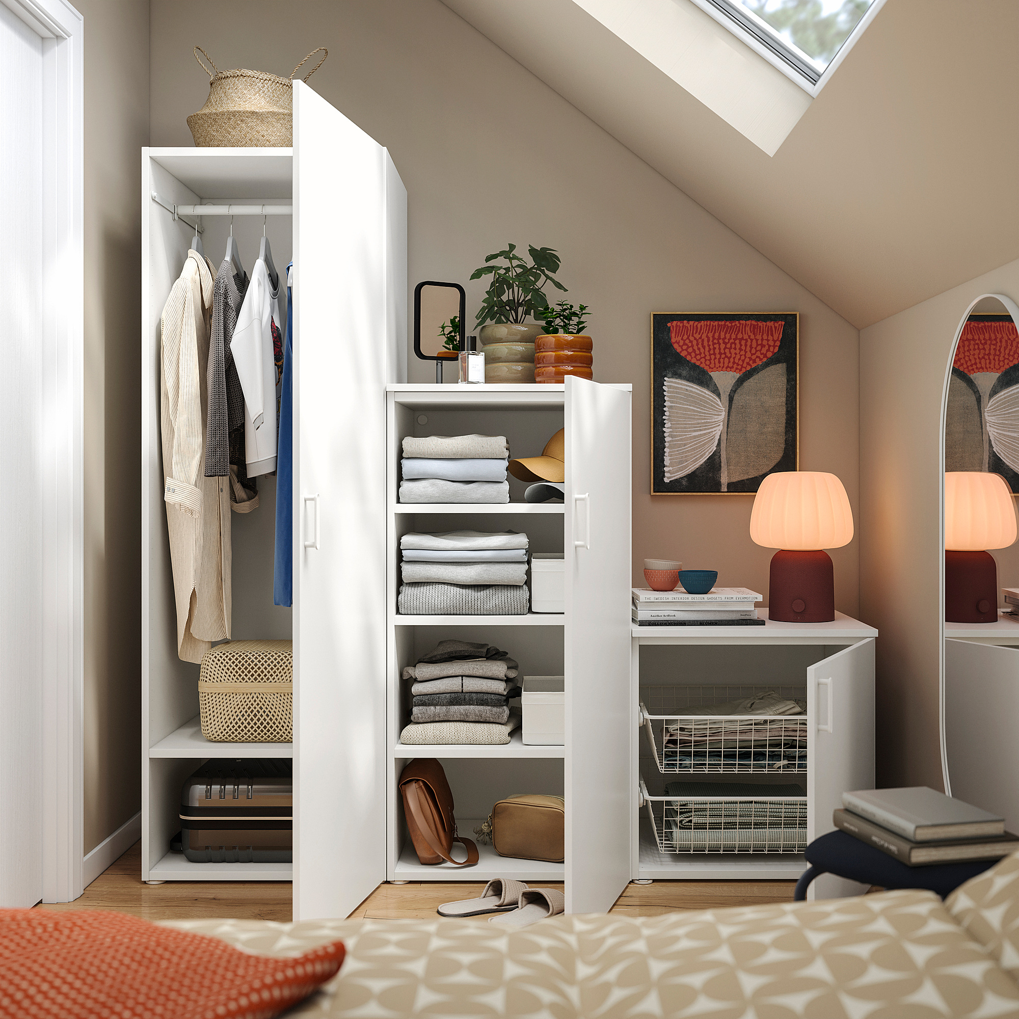 PLATSA wardrobe with 3 doors