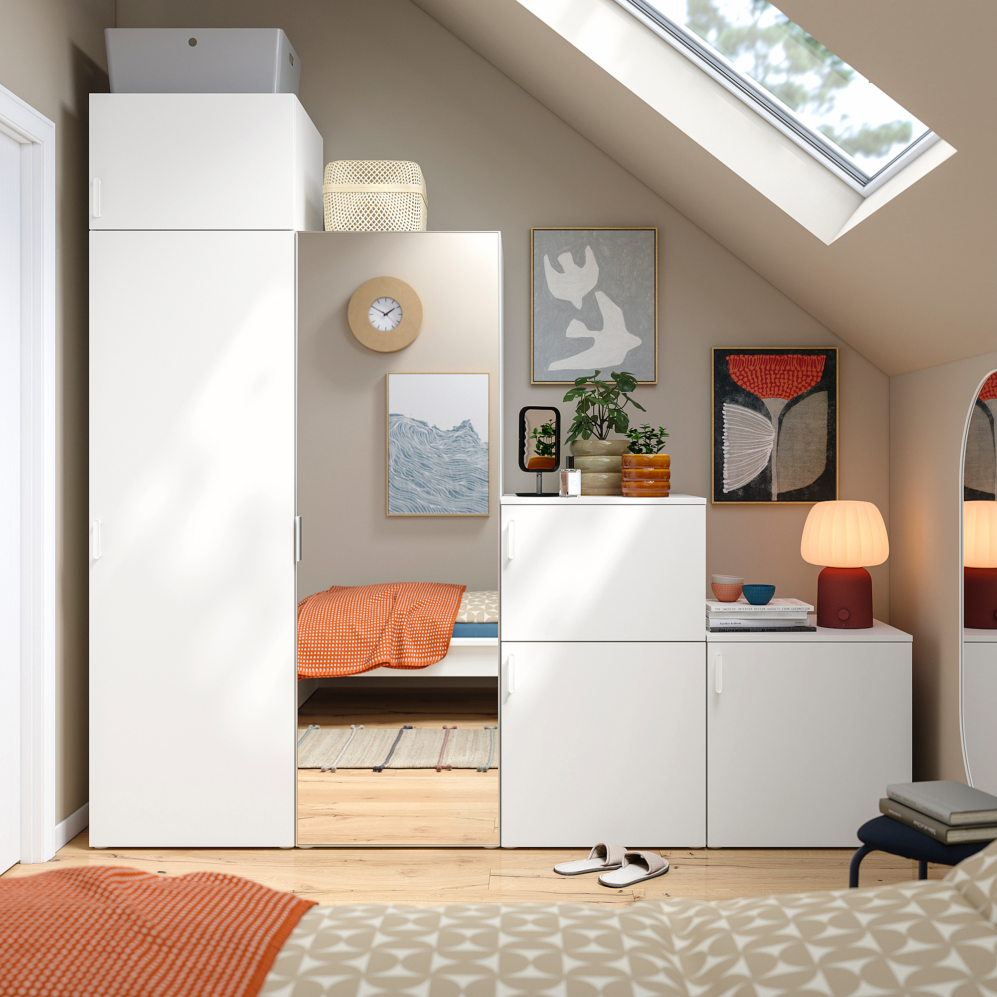 PLATSA wardrobe w 6 doors