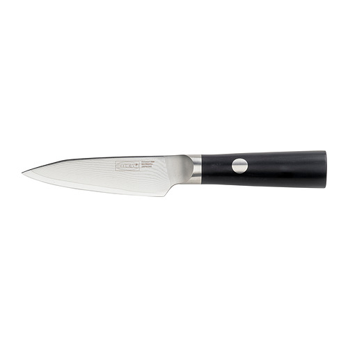 FJÄLLRÖDING - paring knife, damascus steel/black, 10 cm | IKEA Hong Kong and Macau - E1010816_S4