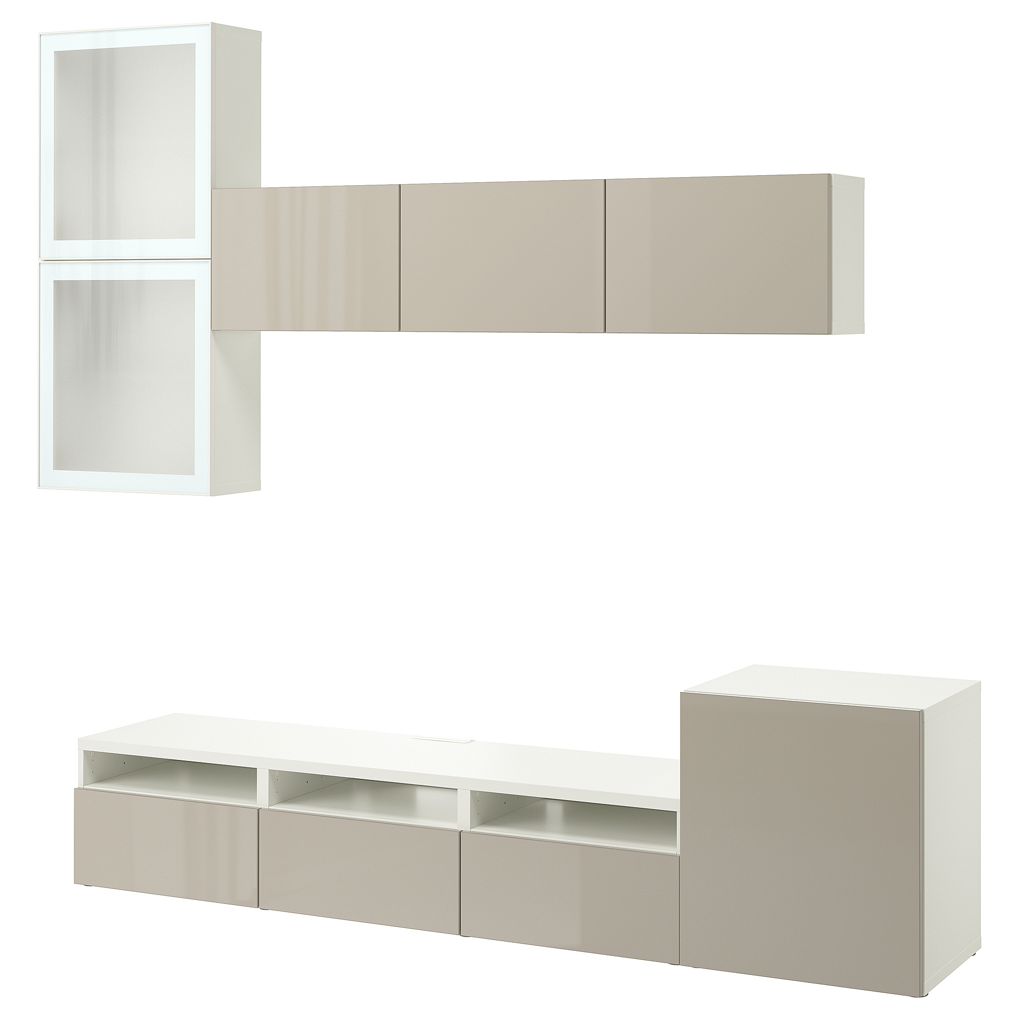 BESTÅ TV storage combination/glass doors
