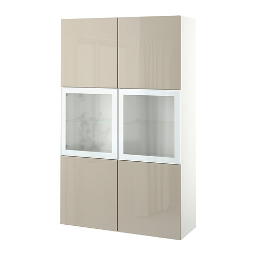 BESTÅ storage combination w glass doors