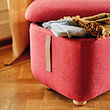 OSKARSHAMN wing chair with footstool
