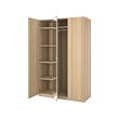 white stained oak effect/mirror glass