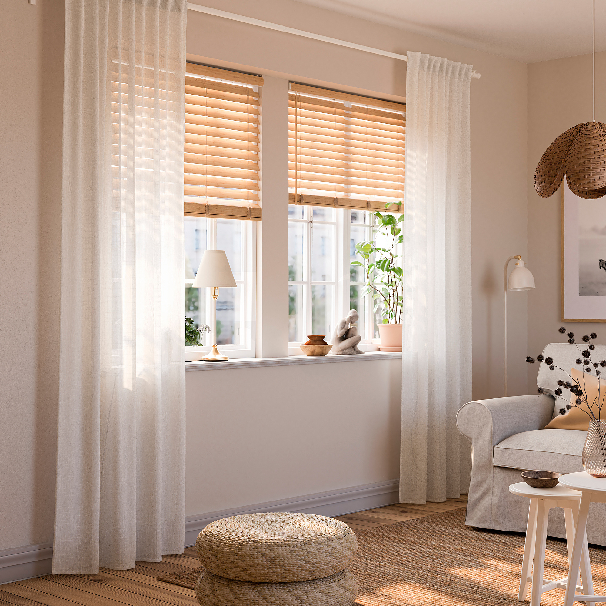RITVA curtains with tie-backs, 1 pair