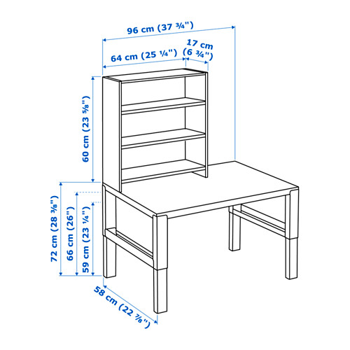 PÅHL desk with shelf unit