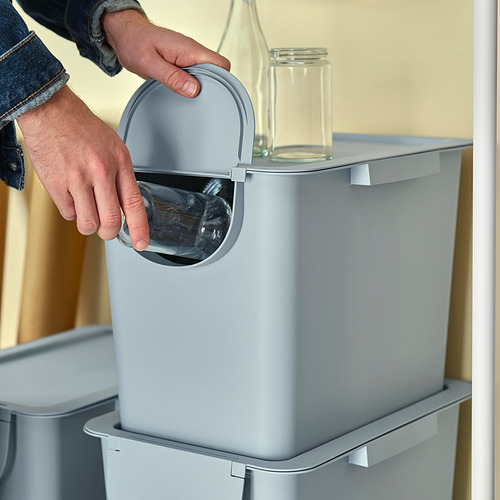 TRÖSKNING bin with lid