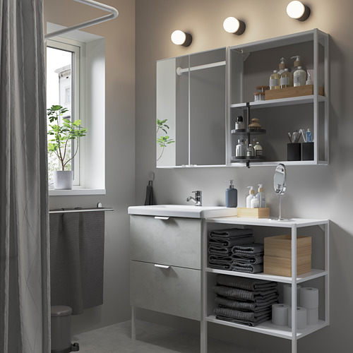 TVÄLLEN/ENHET bathroom furniture, set of 15