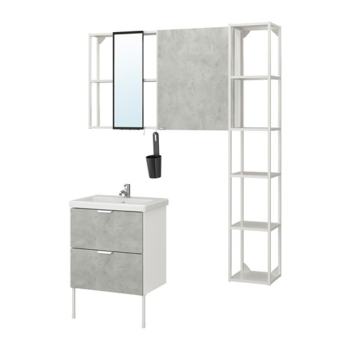 TVÄLLEN/ENHET bathroom furniture, set of 16