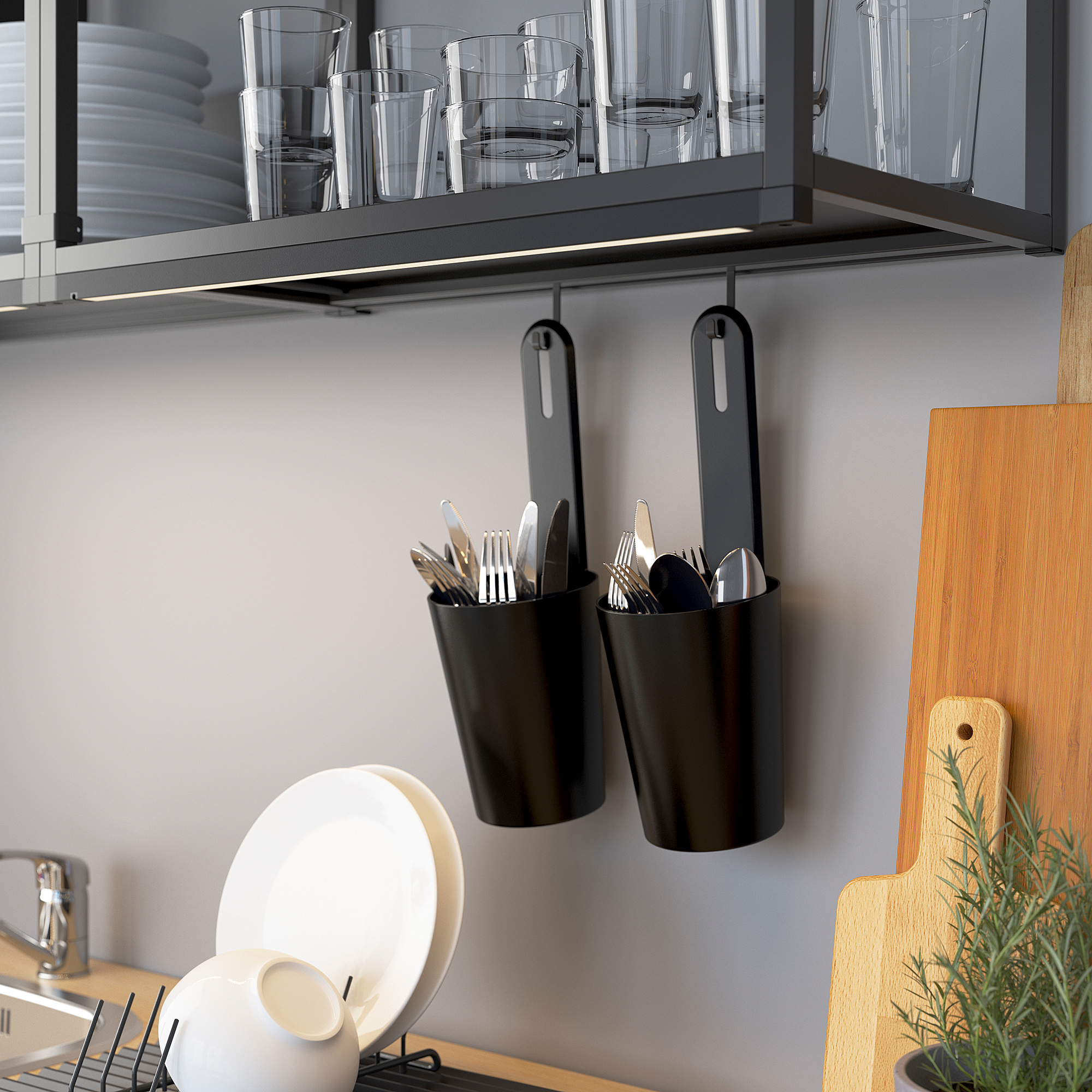 ENHET wall frame with shelves