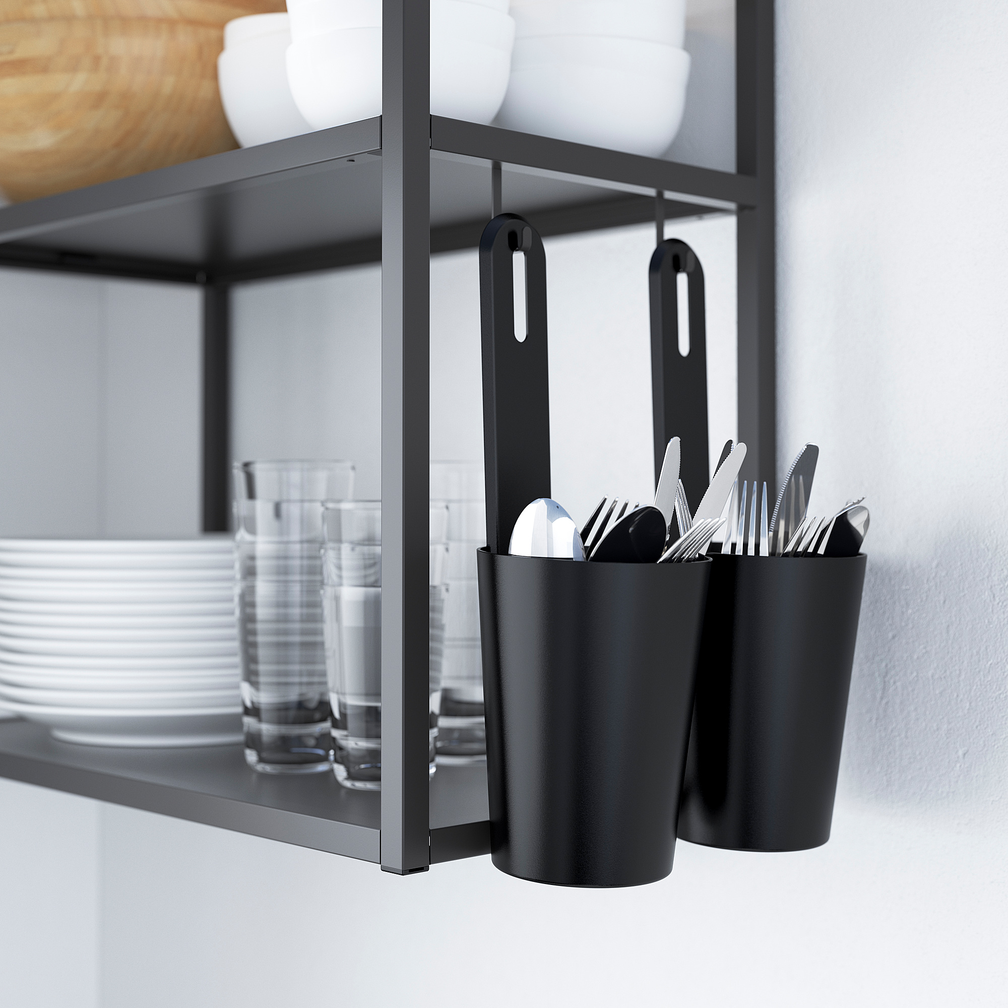 ENHET wall frame with shelves