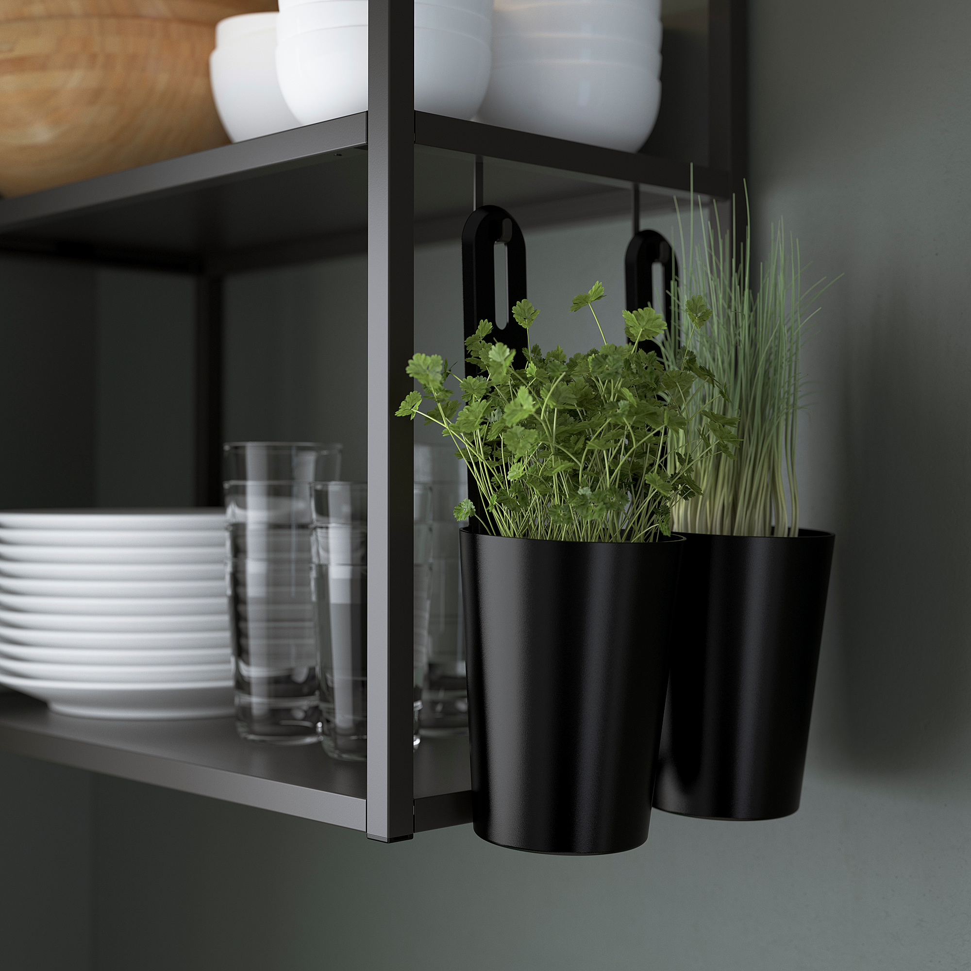 ENHET wall frame with shelves