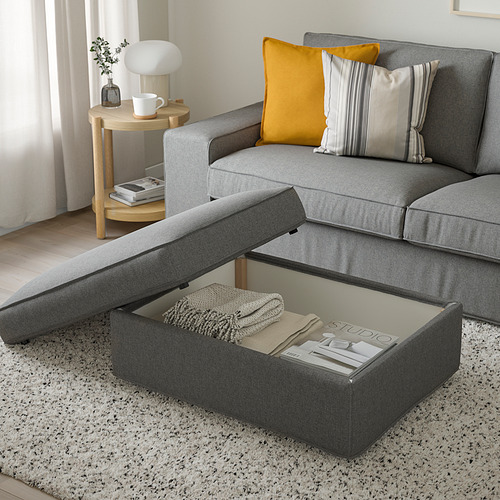 KIVIK footstool with storage