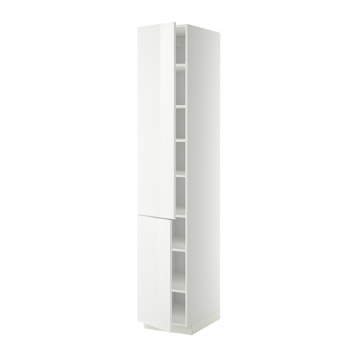 METOD high cabinet with shelves/2 doors