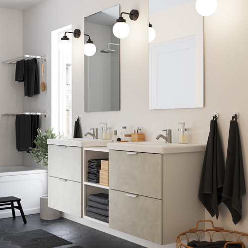 TVÄLLEN/ENHET bathroom furniture, set of 15