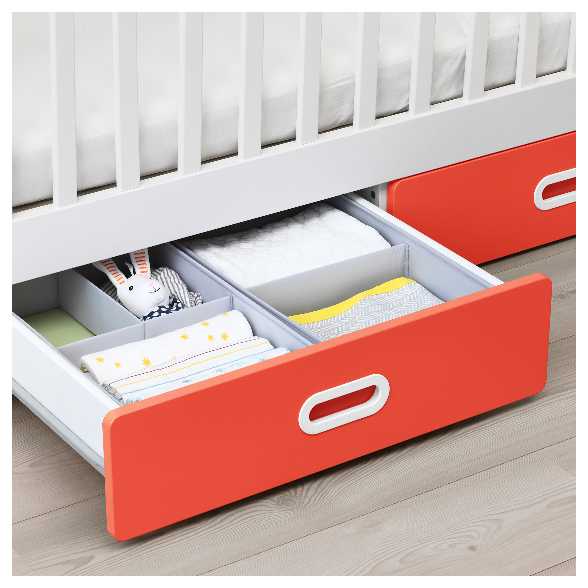 cot with side drawers
