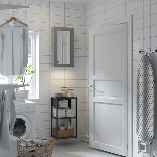ENHET wall storage comb w mirror door