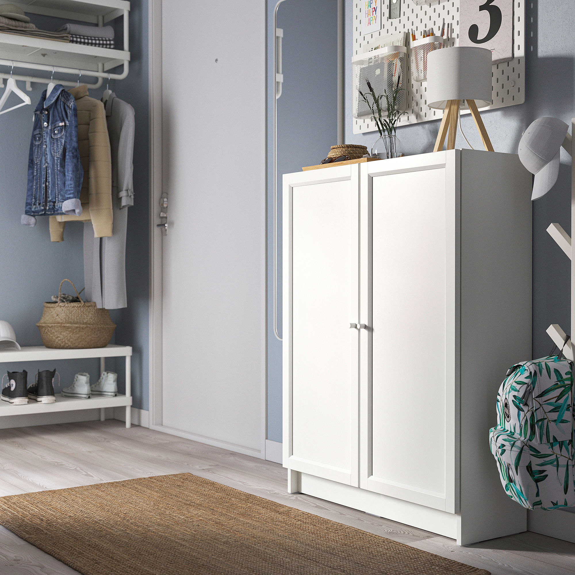 BILLY/OXBERG bookcase with doors