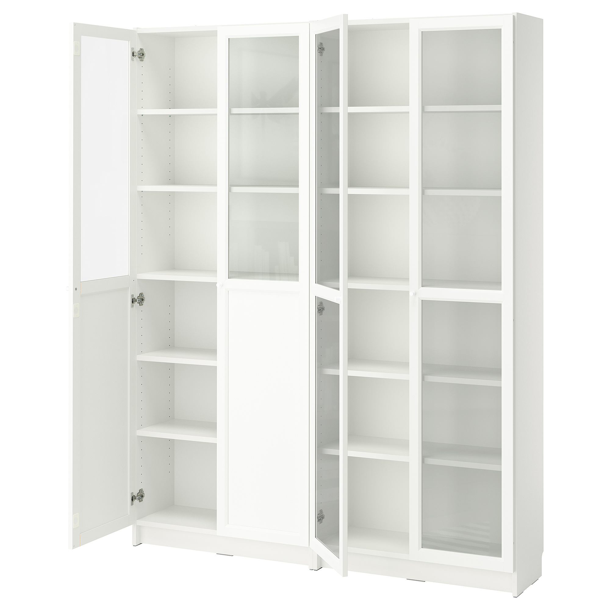 BILLY/OXBERG bookcase with panel/glass doors