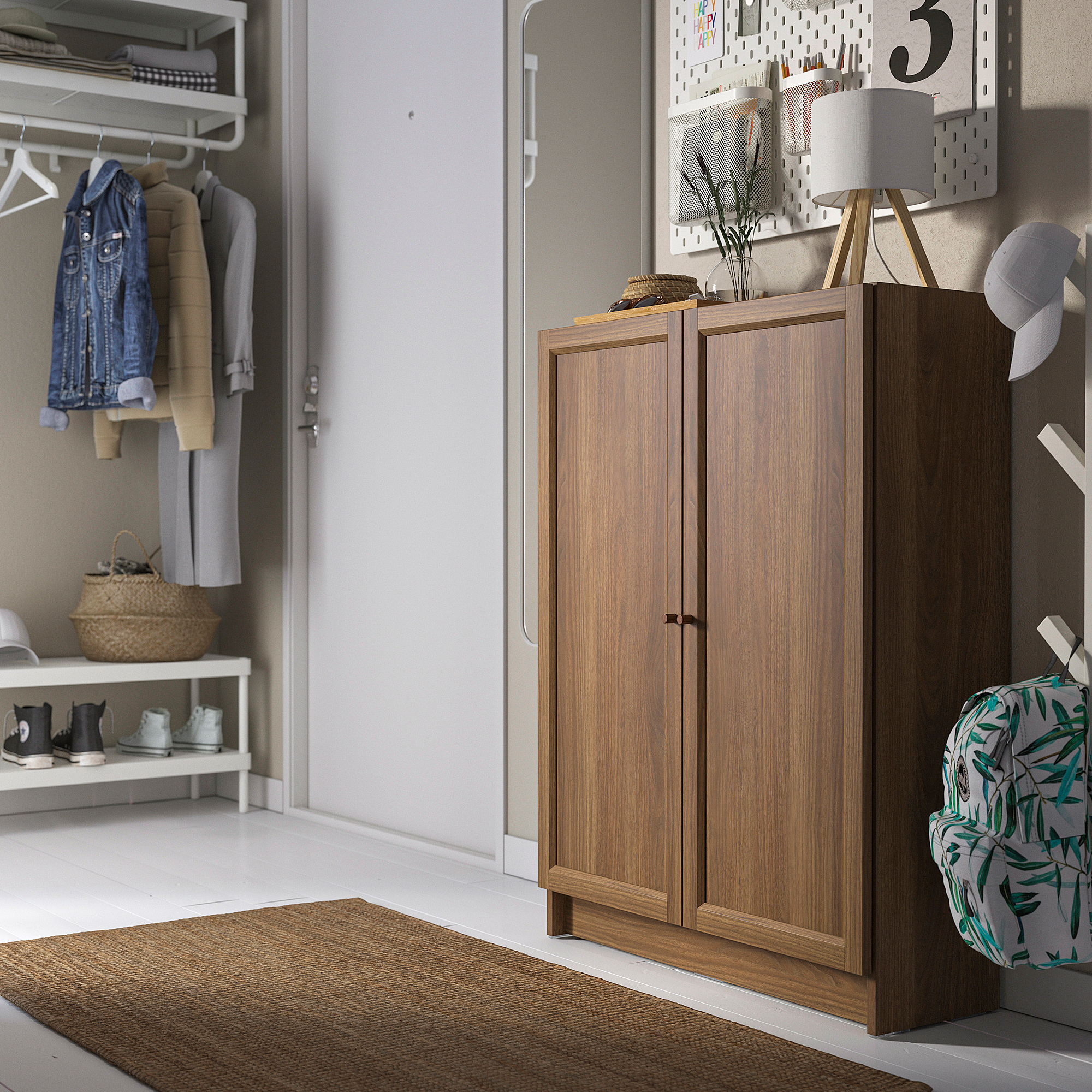 BILLY/OXBERG bookcase with doors