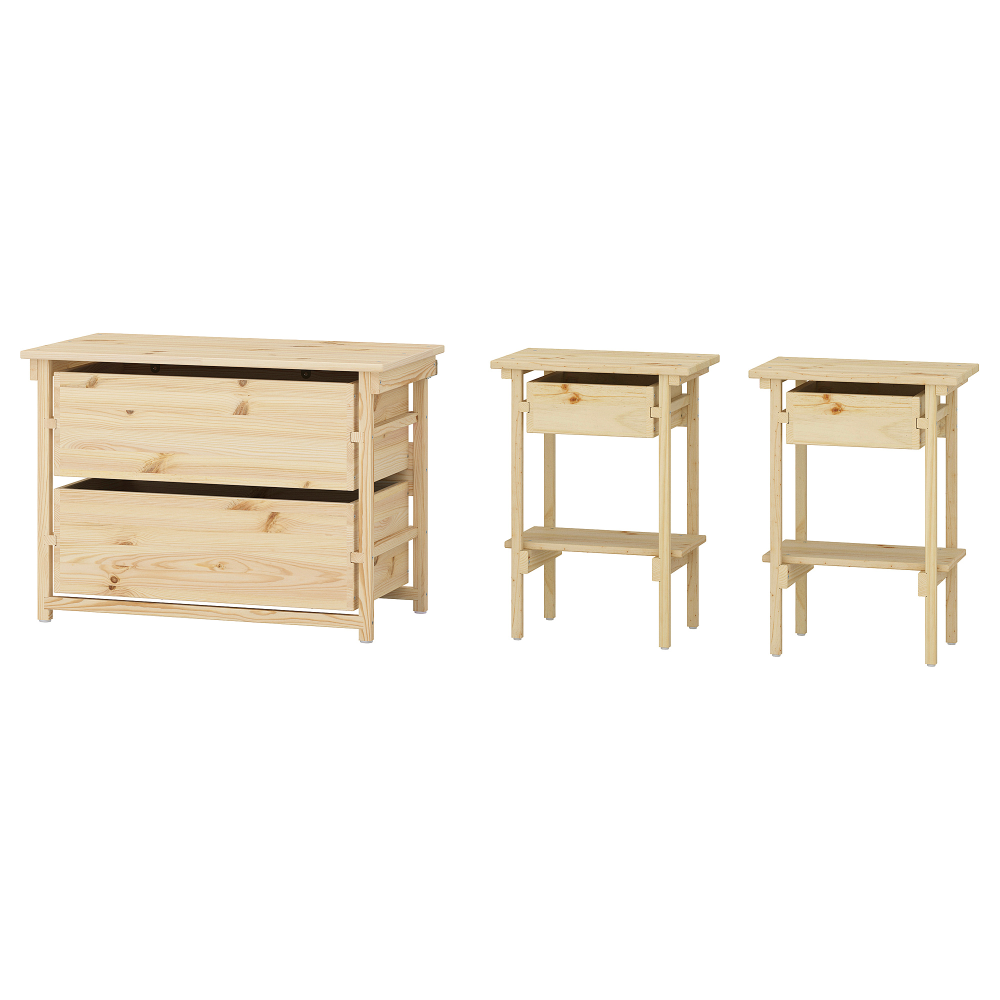 KRONÖREN bedroom furniture, set of 3