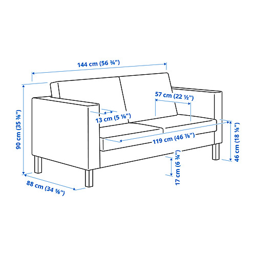 SALTSJÖBADEN compact 2-seat sofa