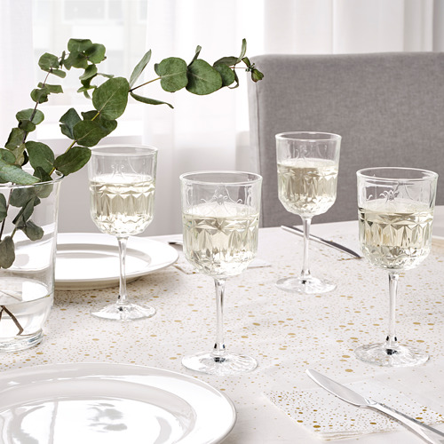 SÄLLSKAPLIG 酒杯, 透明玻璃/圖案, 27 cl