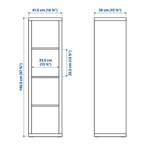 KALLAX shelving unit with 2 inserts