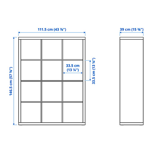 KALLAX shelving unit with 4 inserts