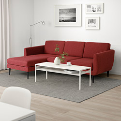 SMEDSTORP - 三座位梳化連躺椅, Viarp 米黃色/褐色/黑色 | IKEA 香港及澳門 - PE818641_S3
