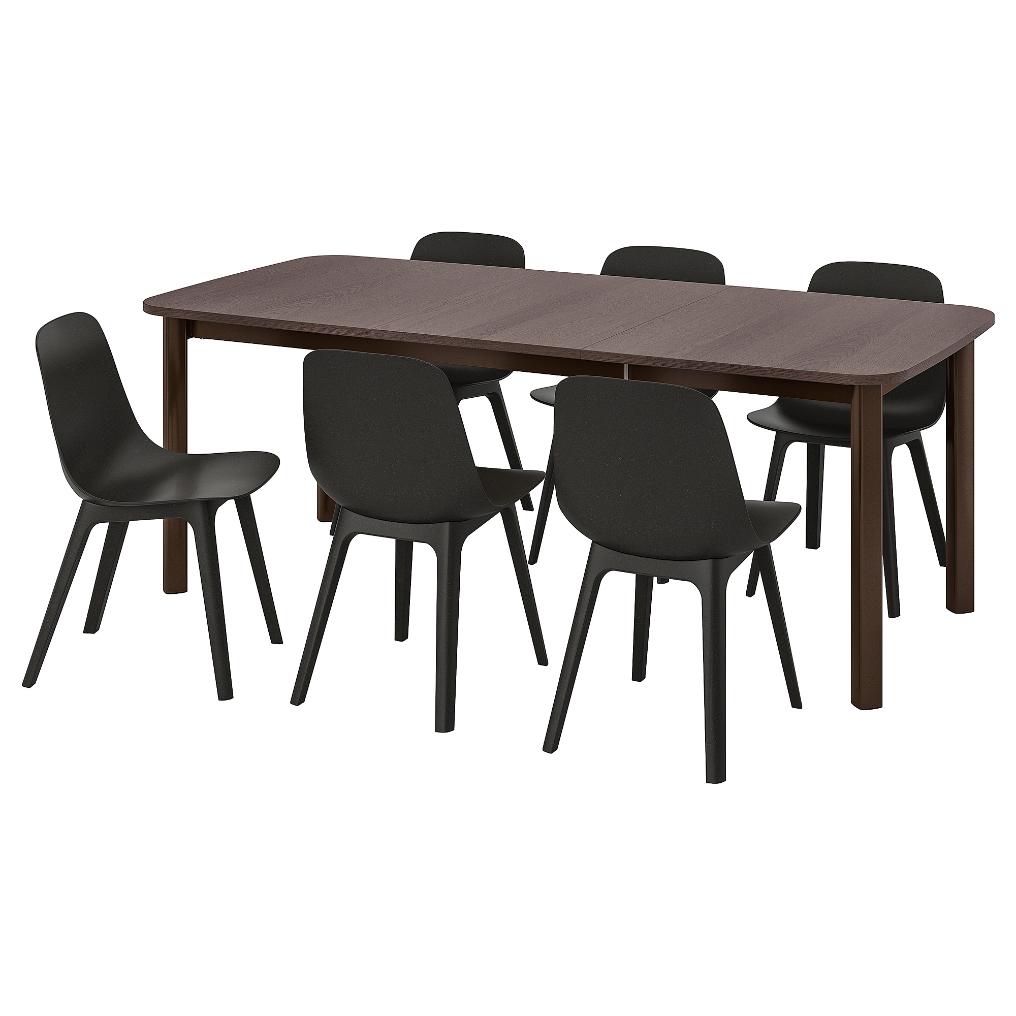 ODGER/STRANDTORP table and 6 chairs
