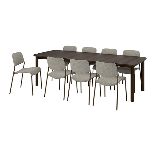 UDMUND/STRANDTORP table and 8 chairs