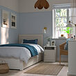 FÅGELFJÄLLET bed frame with 2 storage boxes