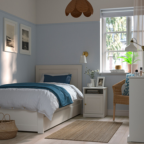 FÅGELFJÄLLET bed frame with 2 storage boxes