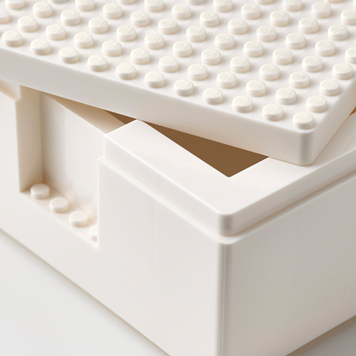 BYGGLEK LEGO® box with lid, set of 3