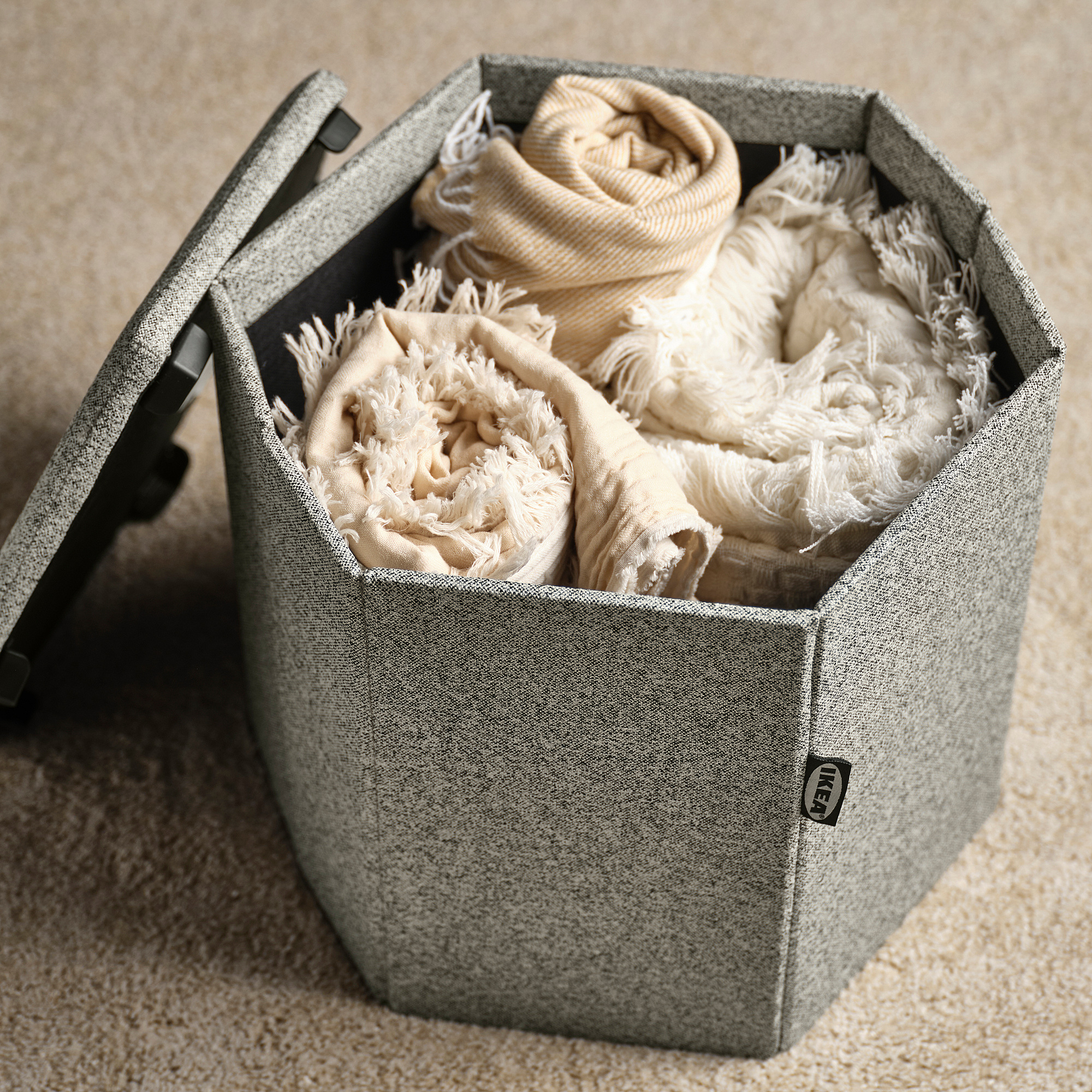 KJUGE pouffe with storage