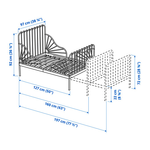 MINNEN extendable bed