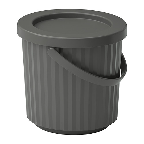 DAMMÄNG bin with lid