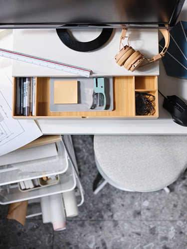 Ikea monitor stand discount with drawers