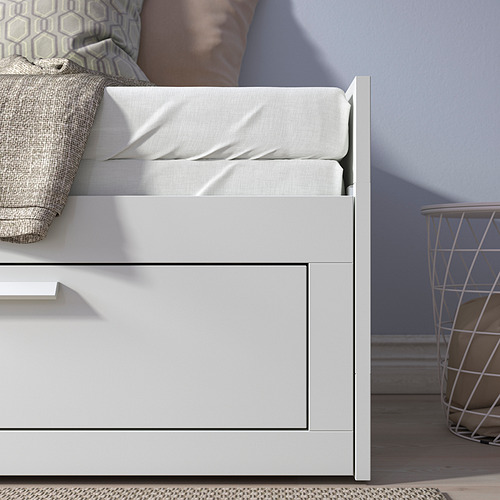 BRIMNES day bed w 2 drawers 2 mattresses white Agotnes firm Single IKEA Hong Kong and Macau