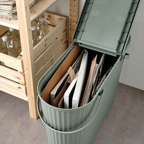 DAMMÄNG bin with lid