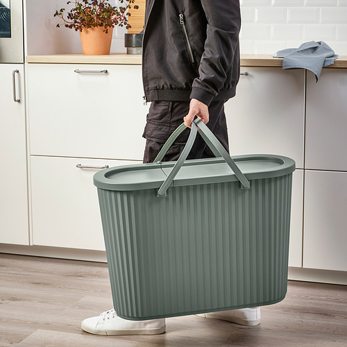 DAMMÄNG bin with lid