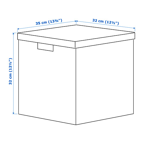 TJENA storage box with lid